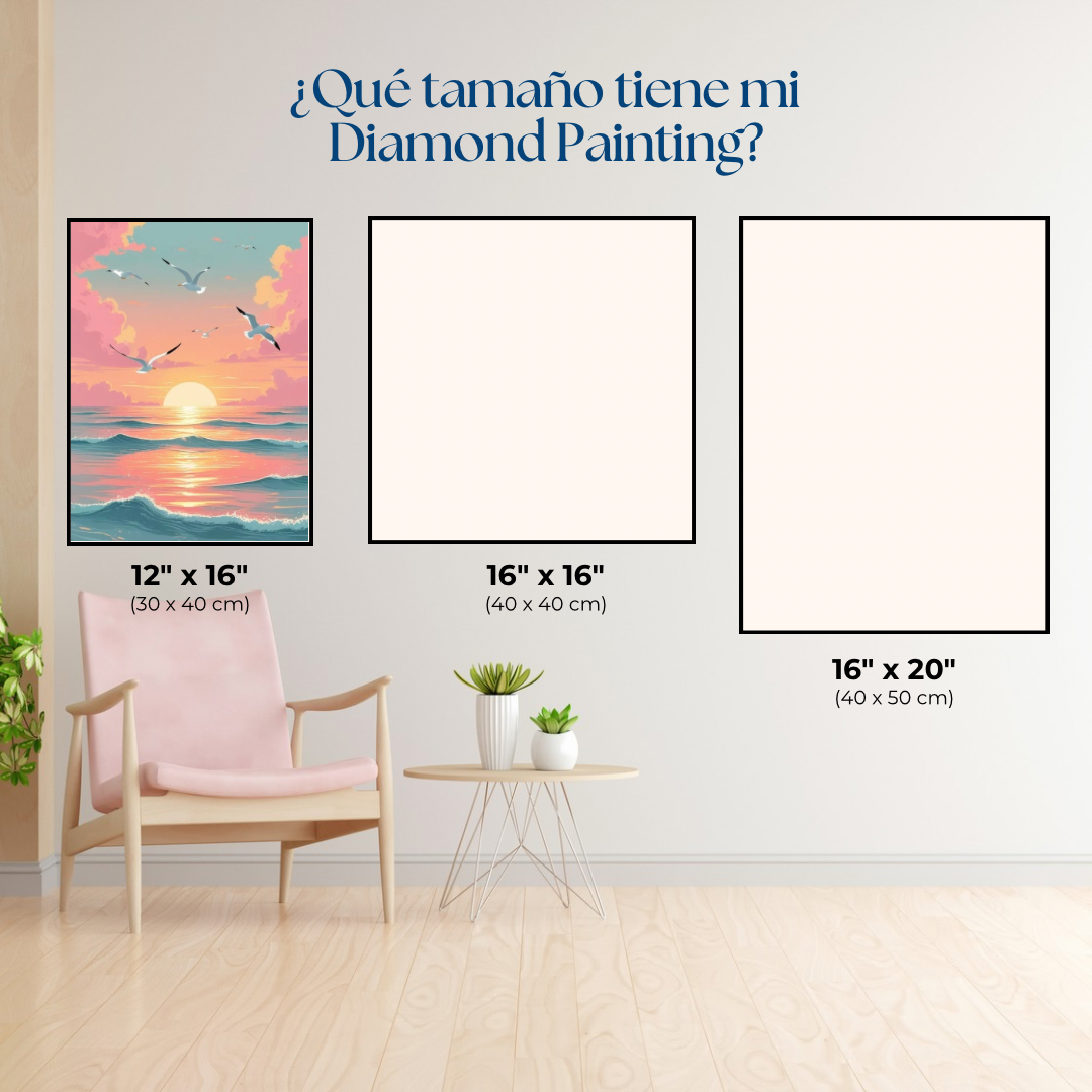 Atardecer nostalgia. kit Diamond Painting 30x40 cm.