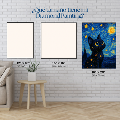 Michi Van Gogh. Kit Diamond painting 40x60 cm.