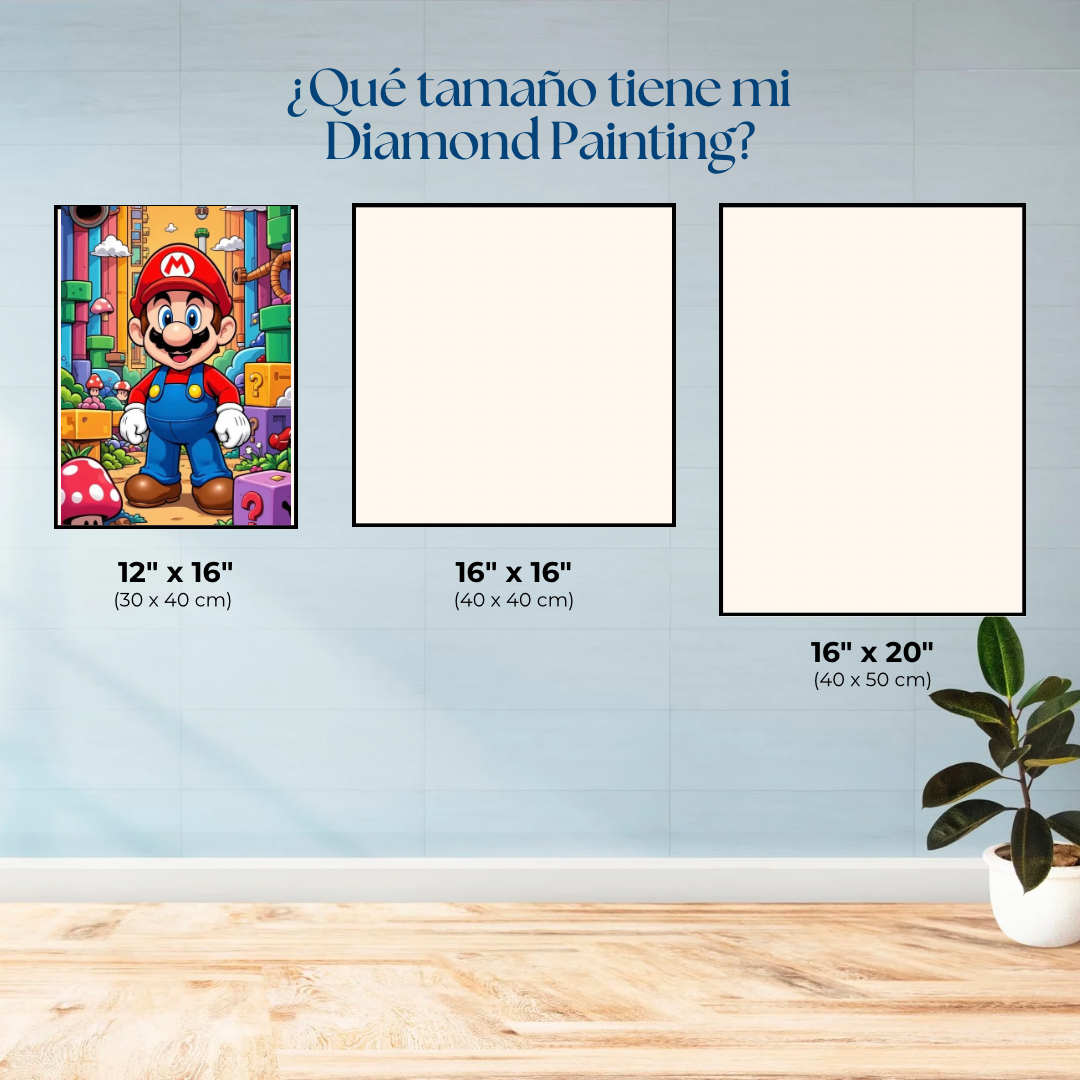 Mario Bross. Kit Diamond Painting. 30x40 cm.