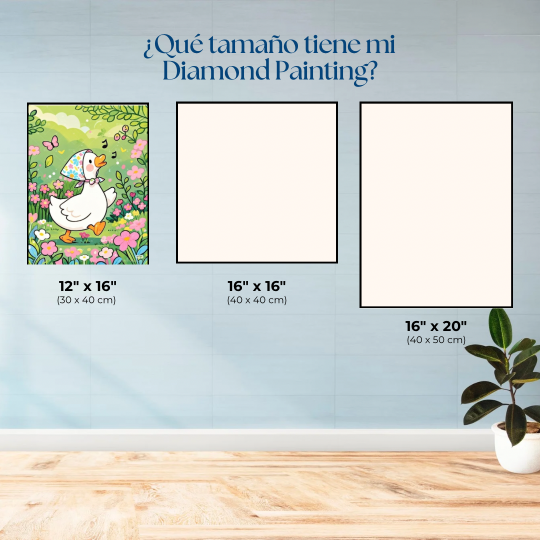 Jardín de notas. Kit Diamond Painting 30x40 cm.