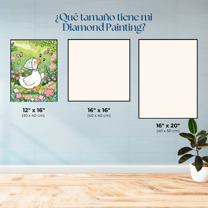 Jardín de notas. Kit Diamond Painting 30x40 cm.