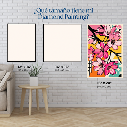 Flor Deco. Kit Diamond painting 40x60 cm.