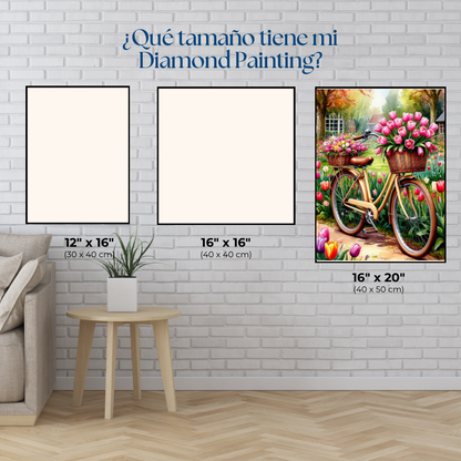 Paseo primavera. Kit Diamond painting 40x50 cm.