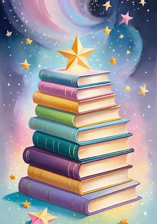 Galaxy books. Kit Diamond painting 40x50 cm.