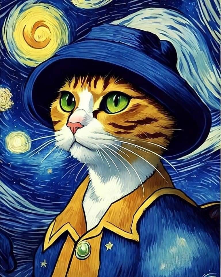 Michi Van Gogh. Kit Diamond Painting. 40x50 cm.