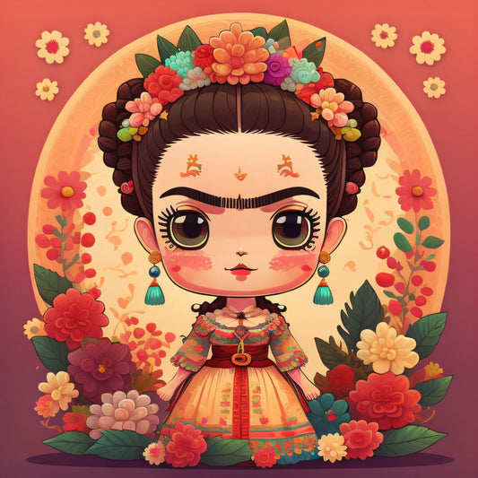 Frida khalo. Kit Diamond Painting 40x40 cm.