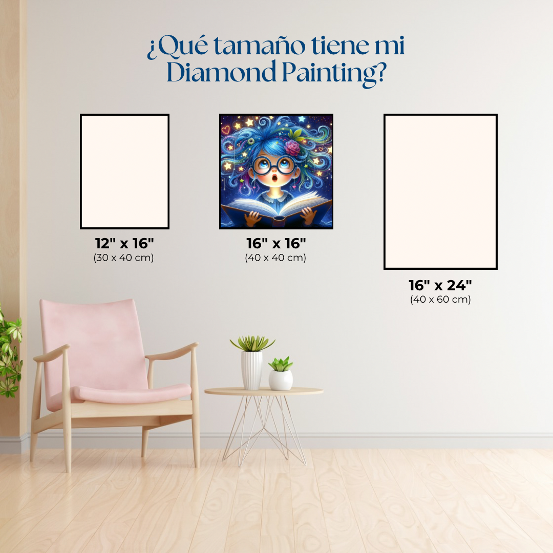 Lectura fantástica. Kit Diamond Panting 40x40 cm.