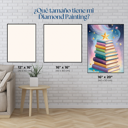 Galaxy books. Kit Diamond painting 40x50 cm.