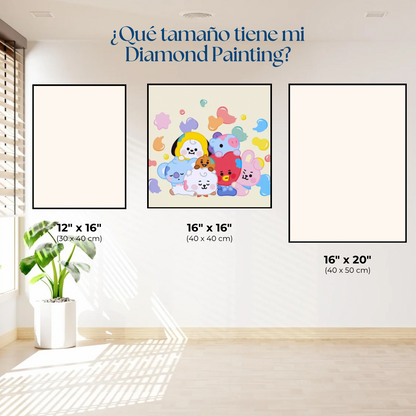 BTS. Kit Diamond Painting 40x40 cm.