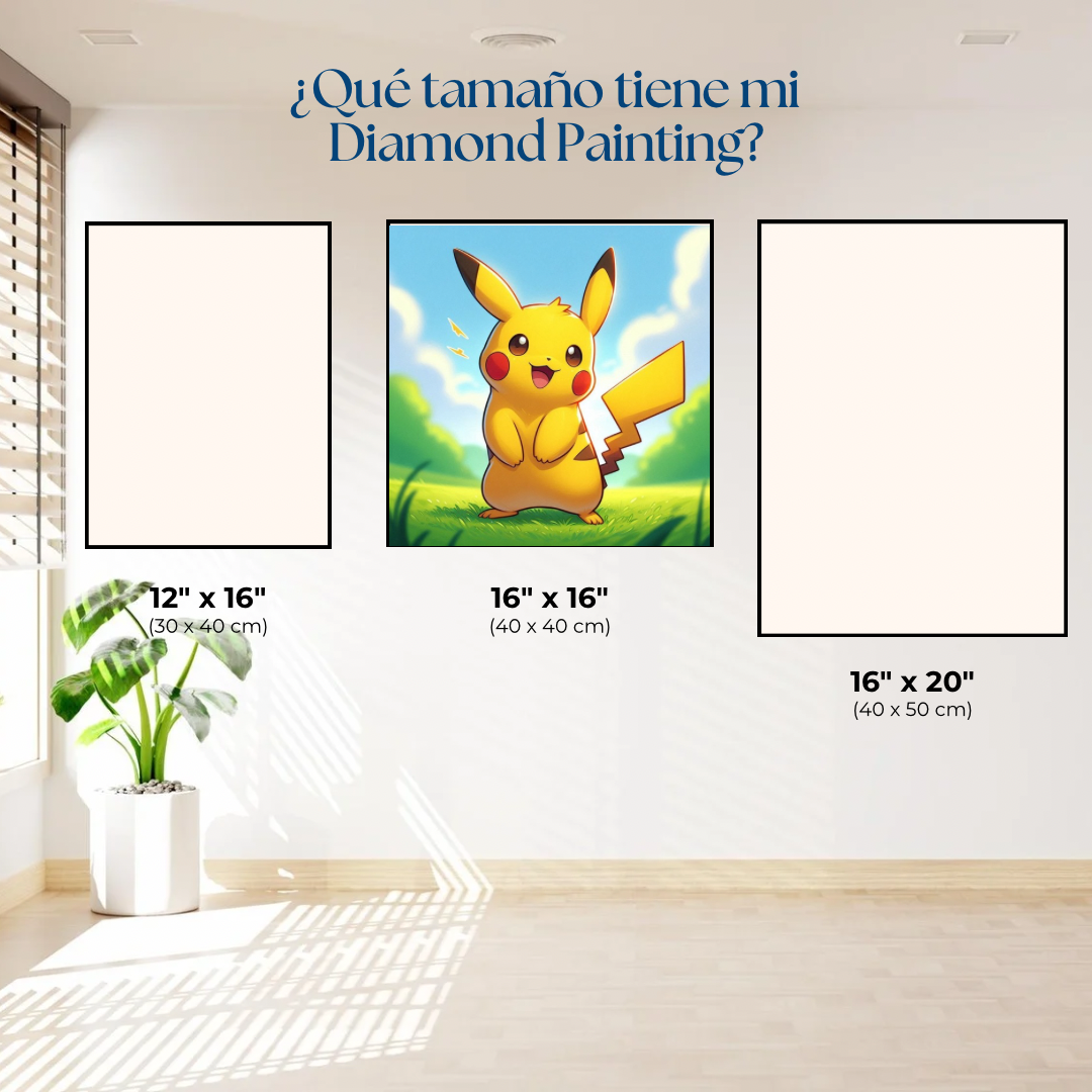 Pikachu. Kit Diamond Painting. 40x40 cm.