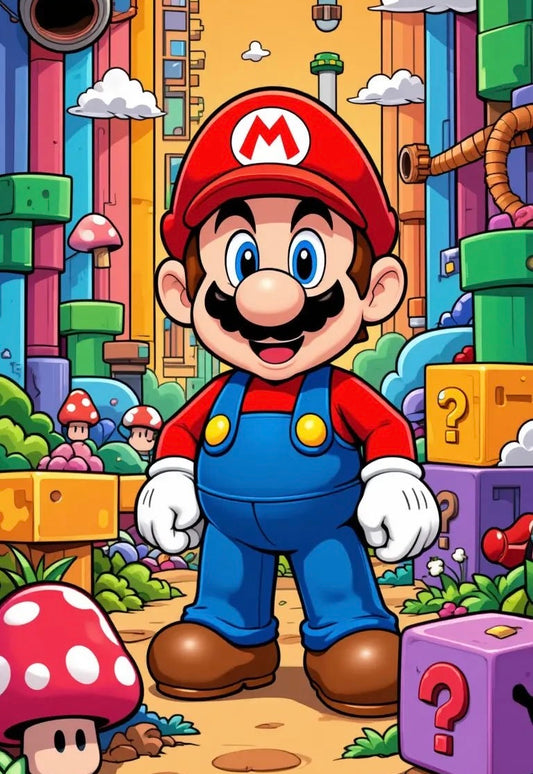 Mario Bross. Kit Diamond Painting. 30x40 cm.