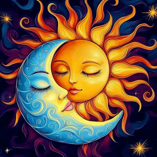 Sol y Luna. Kit Diamond painting. 40x40 cm