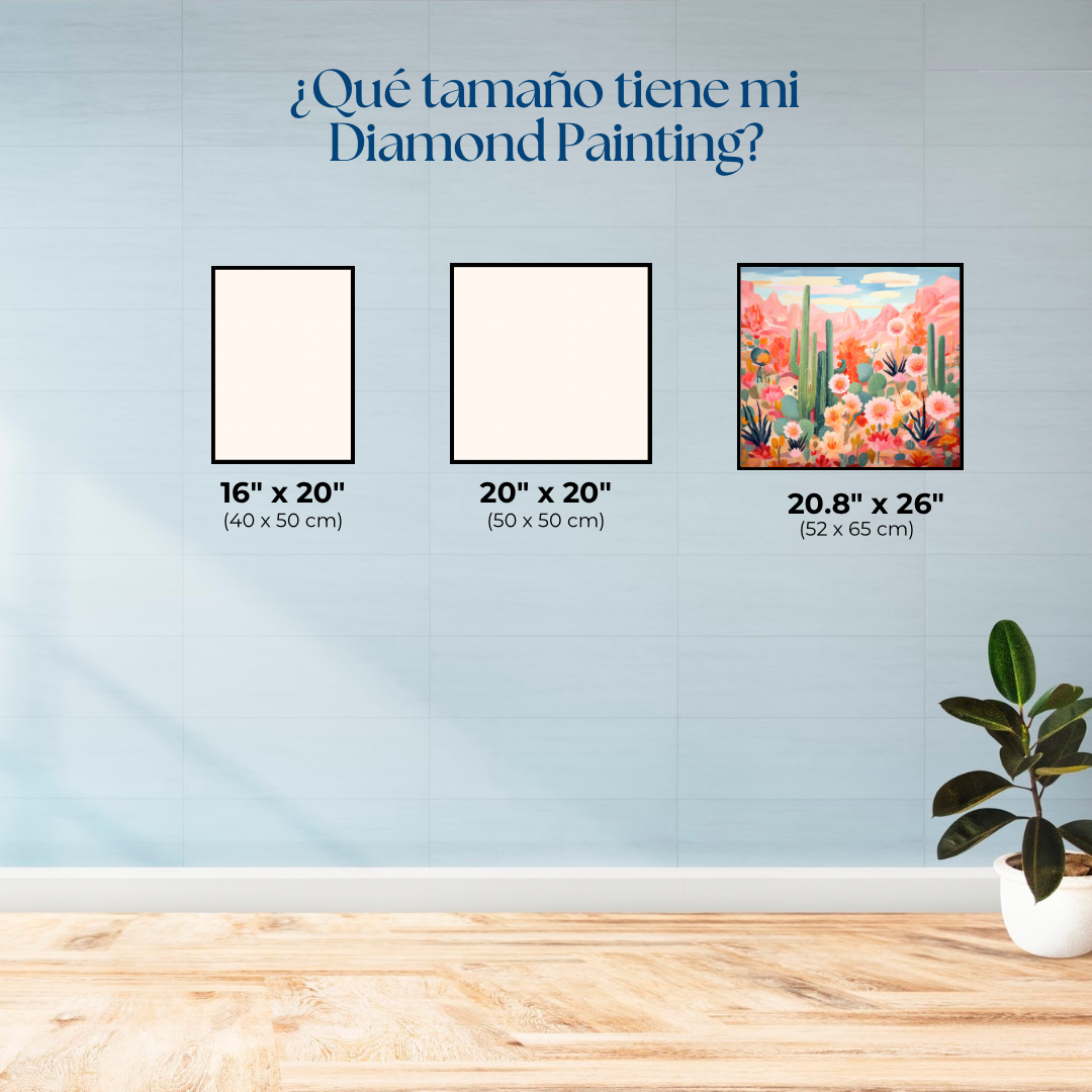 Blooming Desert. Kit Diamond Painting PREMIUM. 55x60 cm.