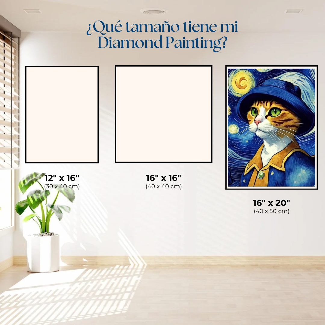 Michi Van Gogh. Kit Diamond Painting. 40x50 cm.