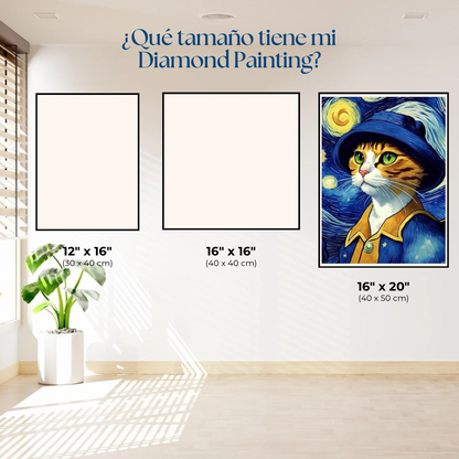 Michi Van Gogh. Kit Diamond Painting. 40x50 cm.