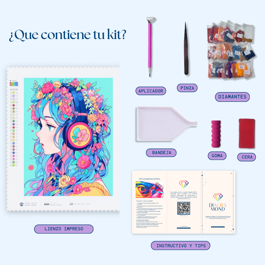 My own world. Kit Diamond Painting 30x40 cm.