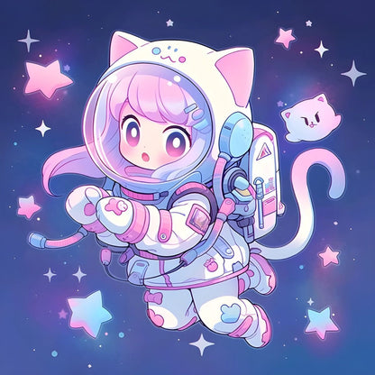 Kawai Space. Kit Diamond Painting 40x40 cm.