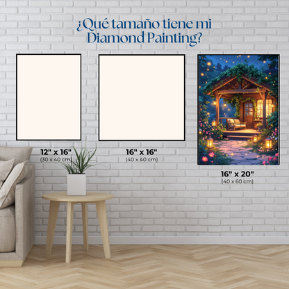 Cabaña Mágica. Kit Diamond painting 40x60 cm.