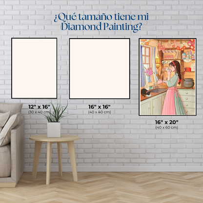 Morning tea. Kit Diamond painting 40x60 cm.