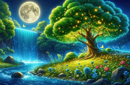 Bosque encantado. Kit Diamond painting 40x60 cm.