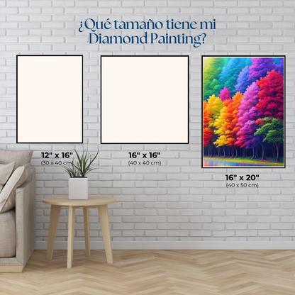 Bosque colorido. Kit Diamond painting 40x50 cm.