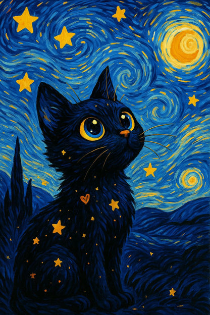 Michi Van Gogh. Kit Diamond painting 40x60 cm.